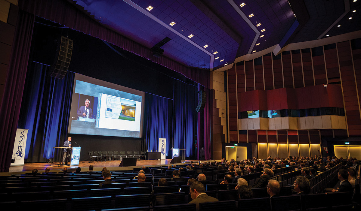 Fig. 1 The EPMA’s Euro PM congress and exhibition series is firmly established as the leading European technical event on PM, MIM and metal AM (Photo Andrew McLeish / EPMA)