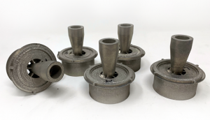 Velo3D additively manufactured injectors enabled ground testing rather than CFD simulation at Mach-6 conditions (Courtesy Velo3D/Purdue University)