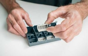 HP collaborated with Schneider Electric and GKN to produce a new filter that was used on Schneider Electric’s NSX breaker. The filter was produced using HP Metal Jet technology (Courtesy Schneider Electric/HP)