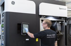 Fig. 10 A GE Additive Arcam PBF-EB machine in operation at the Arcam EBM Center of Excellence (Courtesy GE Additive)