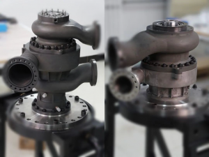 The AM turbo pump assembly for hydraulic test (Courtesy Falcontech)