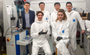 Professor Yu Zou (MSE) and his team conduct research in the Laboratory for Extreme Mechanics & Additive Manufacturing (Courtesy Safa Jinje/University of Toronto)