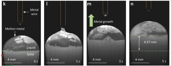 The metal Additive Manufacturing pen utilised welding techniques to freely manufacture metal in 3D spaces (Courtesy Kim, Dr Chan-kyu, et. al, ‘High-Throughput Metal 3D Printing Pen Enabled by a Continuous Molten Droplet Transfer’, Advanced Science, vol 10.6)