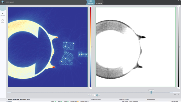 Optical Tomography image (left) and the Smart Fusion laser correction factor (right) (Courtesy EOS)
