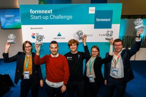 Winners from the 2022 Formnext Startup Challenge (Courtesy Messago Messe Frankfurt GmbH/ Marc Jacquemin)