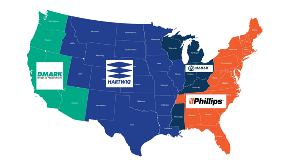 Solukon’s new US partnerships consist of five US companies, dividing the sales area by states (Courtesy Solukon)