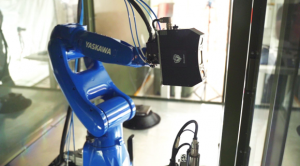 The NetShape automation cell combines an industrial Yaskawa robot equipped with an array of tools, sensors and processes driven by Rivelin’s NetShape control software (Courtesy Rivelin Robotics)