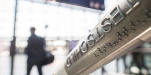 Deutsche Bahn’s additively manufactured components range from handrails for the visually impaired to wheel set bearing covers (Courtesy Deutsche Bahn)