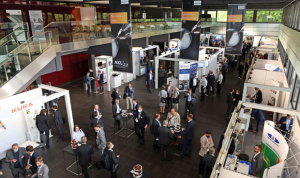 AKL's sponsor exhibition offers the opportunity for intensive exchange with laser industry insiders (Courtesy Fraunhofer Institute for Laser Technology ILT)
