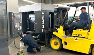 Westec Plastic installing their Mantle metal Additive Manufacturing machine (Courtesy Mantle)