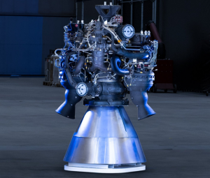 Thirteen additively manufactured Aeon R rocket engines (above) power the first stage of the Terran R, with the additively manufactured Aeon Vac engine used for the second stage (Courtesy Relativity Space)