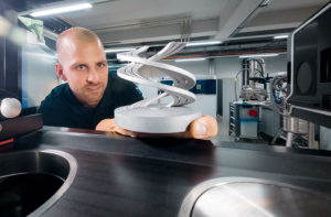 Trumpf’s updated TruTops Print software enabled users to build parts with overhang angles as low as 15º without requiring support structures (Courtesy Trumpf)