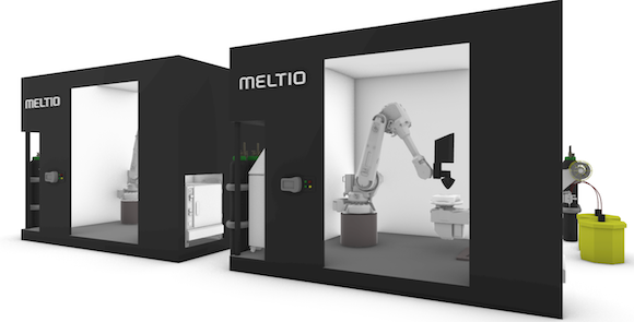 The new Meltio Robot Cell is an open-hardware platform which installs on already-existing robotic arms (Courtesy Meltio)