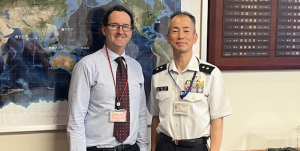 Byron Kennedy, CEO, SPEE3D (left) and Major General Norimichi Shirakawa, JGSDF (right) (Courtesy SPEE3D)