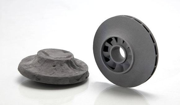Headmade Materials has initiated the AutoSmooth project in an effort to automate the unpacking and post-processing of components manufactured with ColdMetalFusion (Courtesy Headmade Materials)