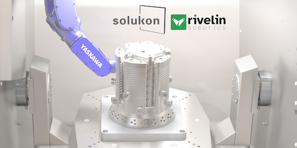 Rivelin and Solukon have partnered to bring advanced automation to AM post-processing (Courtesy Rivelin/Solukon)