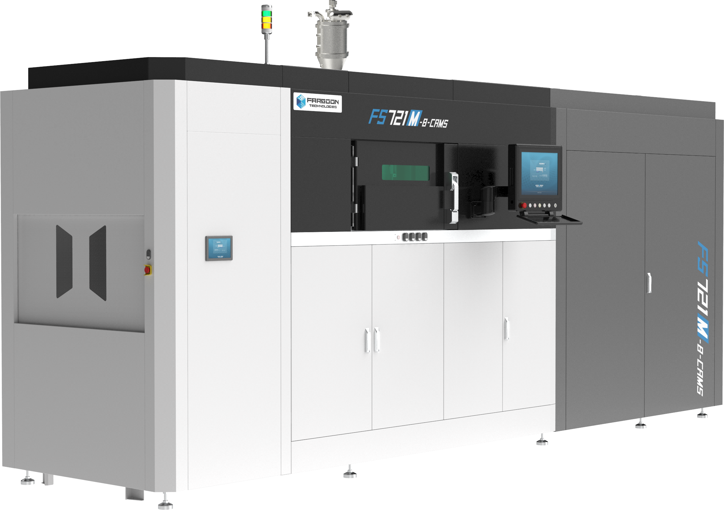 Farsoon Technologies has introduced the FS721M-8-CAMS- Continuous Additive Manufacturing Solution Concept Integration with the FS721M platform (Courtesy Farsoon Technologies)