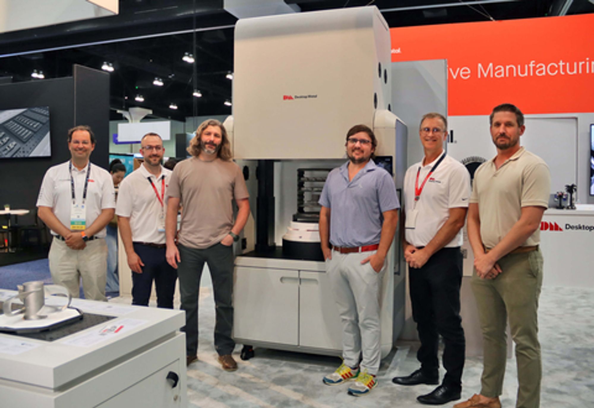 Desktop Metal and AmPd Labs met at RAPID + TCT to finalise the sale of the new PureSinter Furnace to support AmPd Labs’ fleet of Desktop Metal metal Additive Manufacturing machines (Courtesy Desktop Metal)