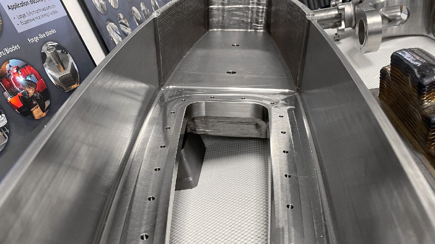 Fig. 16 Large structural component designed and built towards use in a next-generation UAS platform (Courtesy GA-ASI)