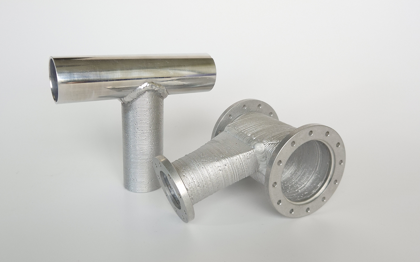 Fig. 1 Flanges welded onto housings manufactured using ValCUN’s MMD technology (Courtesy ValCUN)