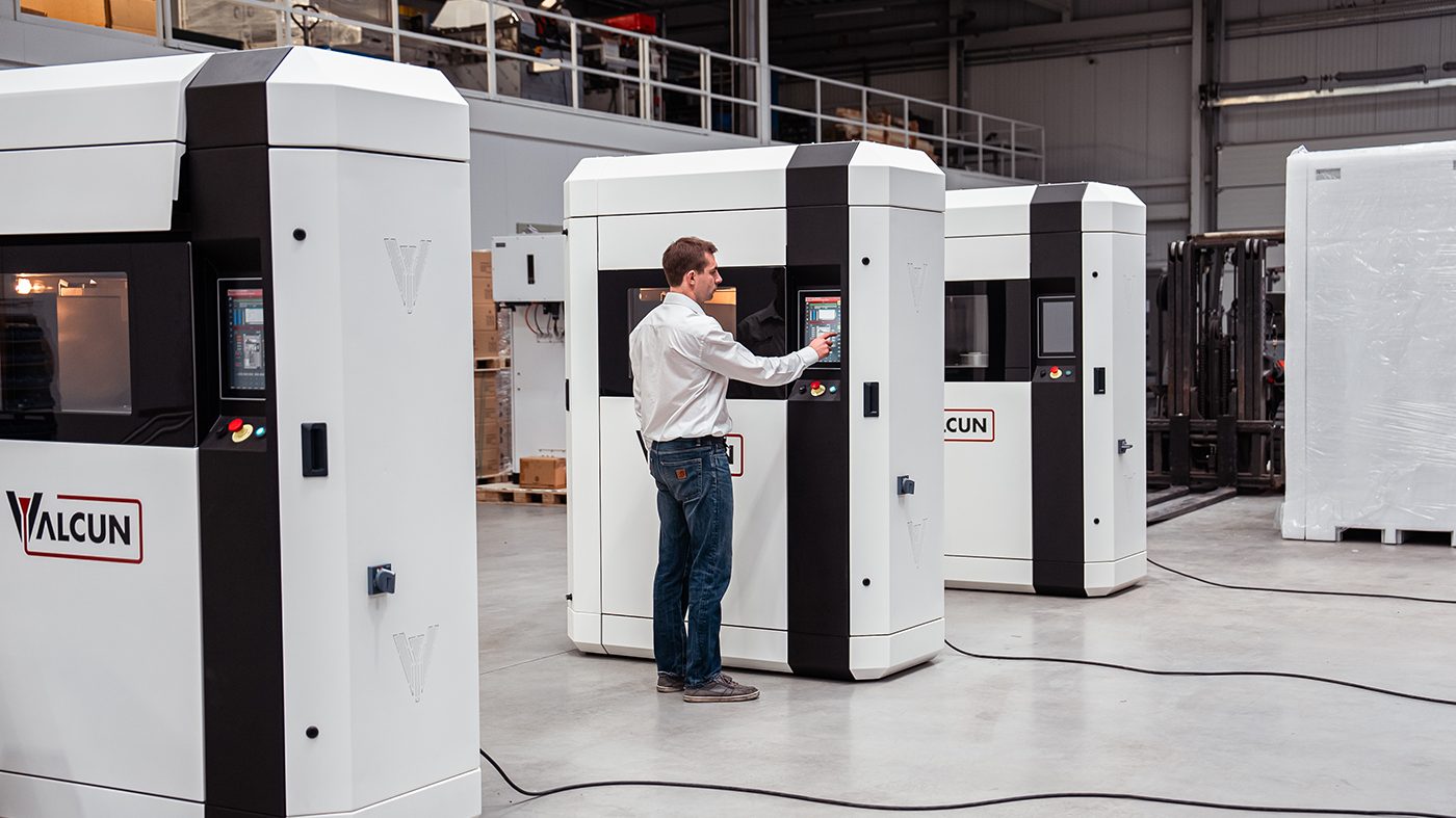 Fig. 3 Minerva AM machines installed at the company’s headquarters in Ghent, Belgium (Courtesy ValCUN)