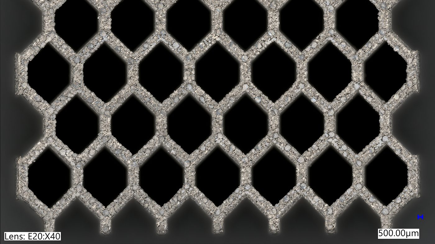 Fig. 12 As-built PBF-LB/A6061-RAM2 honeycomb lattice [9] 
