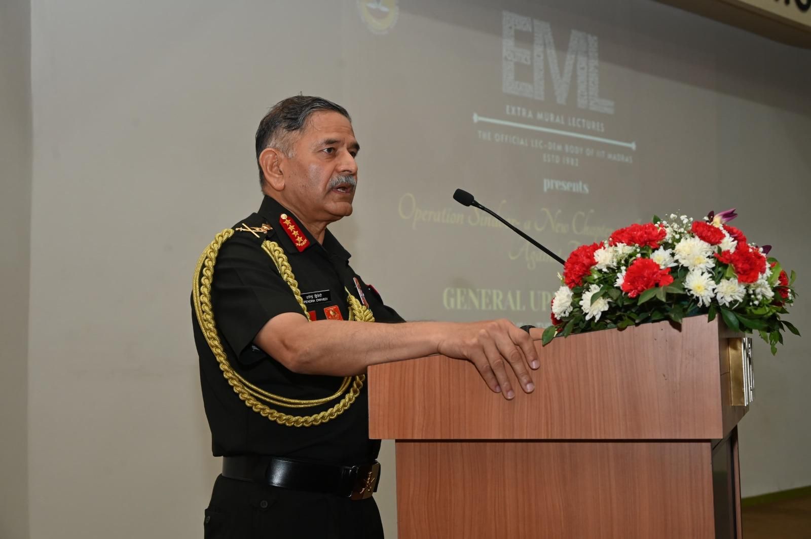 General Upendra Dwivedi, Chief of the Army Staff, inaugurating the research facility at IIT Madras (Courtesy Indian Ministry of Defence)
