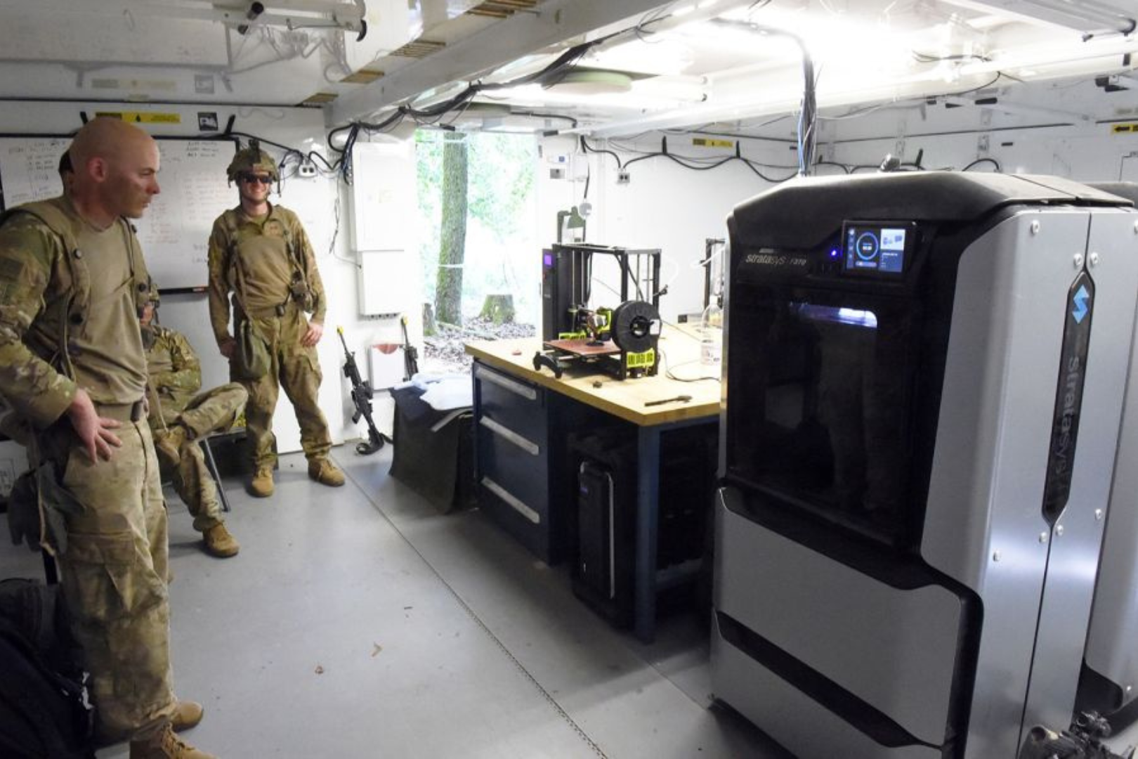 Fig. 4 Advanced manufacturing’s value emerges only when the full production chain – machines, materials, inspection, finishing, and trained operators – is aligned and deployable. The ambition is not new – in 2018, the US Army tested AM in battlefield environments using a Stratasys F370 during the Combined Resolve 10 exercise in Hohenfels, Germany (Courtesy US Army)