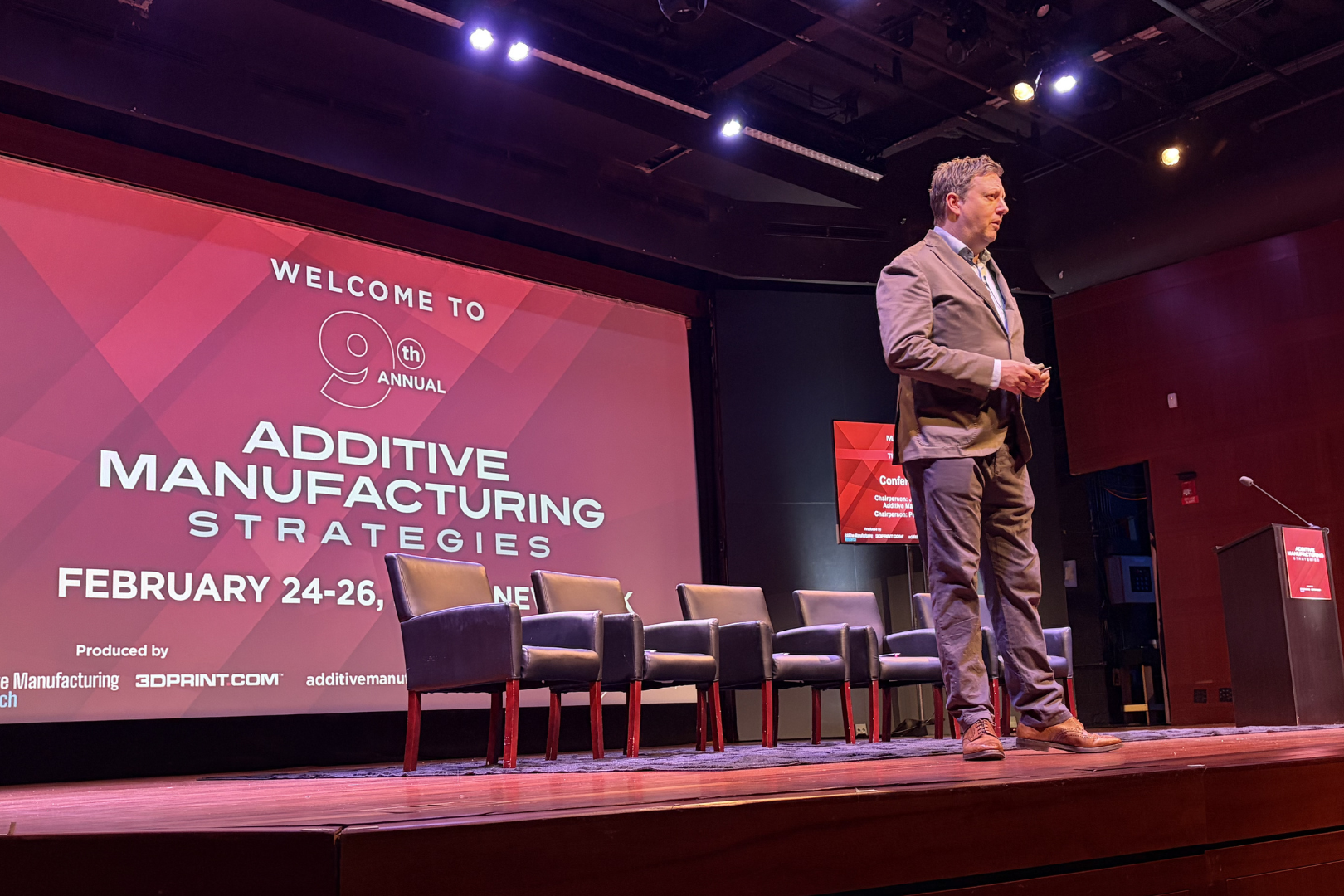 Fig. 6 Joris Peels, Executive Editor at 3Dprint.com, hosted AMS 2026 (Courtesy Additive Manufacturing Strategies)
